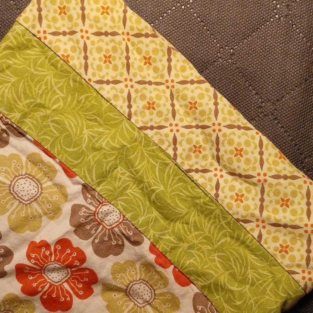 Source Unknown Floral Patterned Pants With Green … - image 3